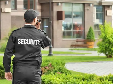 back of security guard